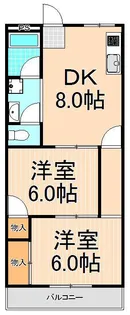 サンハイツ【2階】の間取り