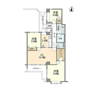 パークサイド碑文谷【2階】の間取り