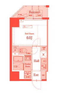 ラグゼナ横浜鶴見【3階】の間取り