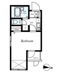 プレール東麻布【1階】の間取り