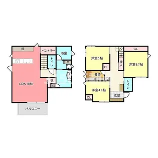 岐阜県岐阜市加納大黒町1【一戸建】の間取り