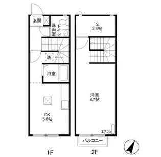 群馬県前橋市大友町2【アパート】の間取り