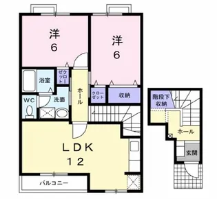 福島県郡山市安積町日出山1【アパート】の間取り