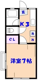 ジュネス行徳【1階】の間取り