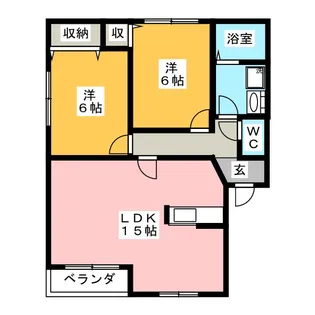 パークメゾン曽根I【1階】の間取り