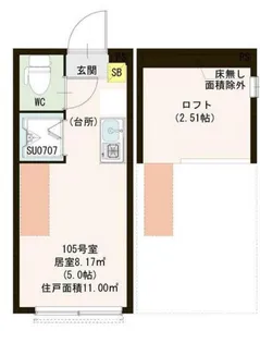 東京都杉並区和泉1【アパート】の間取り