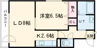 ボヌール中道参番館【1階】の間取り