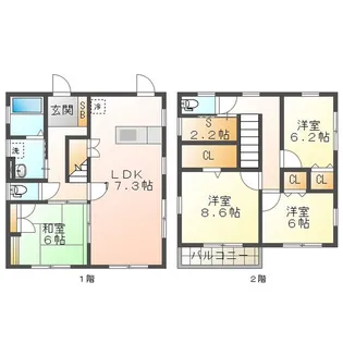三重県鈴鹿市郡山町【一戸建】の間取り