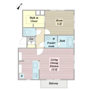 オリージュII【2階】の間取り