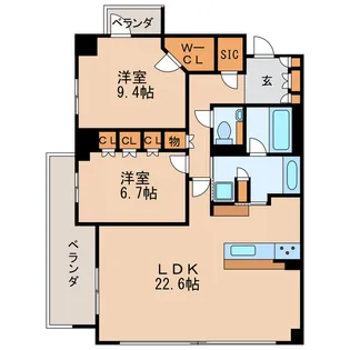 エスティメゾン白壁南【7階】の間取り
