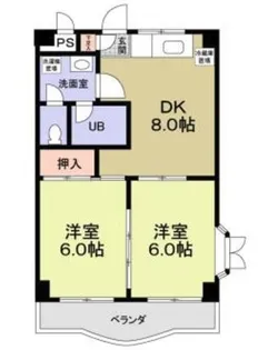 サンモール1番館B棟【3階】の間取り