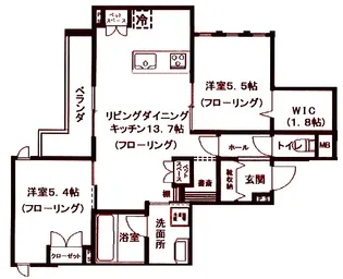 へーベルメゾン元住吉【2階】の間取り