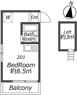 ツインクル稲田堤【2階】の間取り