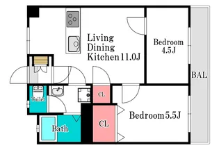 Baysaide Okayama【4階】の間取り