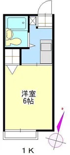 シティハイムヨシダC【1階】の間取り