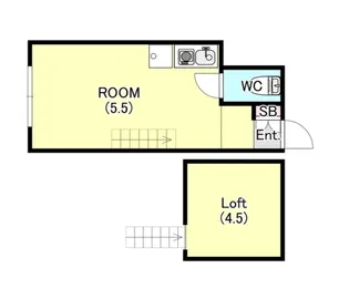 ユナイト小田ペニーレイン【1階】の間取り