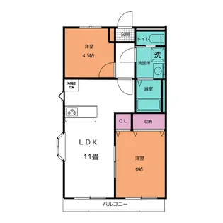 中根マンション【2階】の間取り