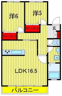 メゾンエムロード【1階】の間取り