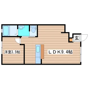 ライズ・フィルB棟【1階】の間取り