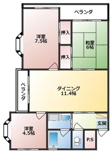 ソレール安東【1階】の間取り