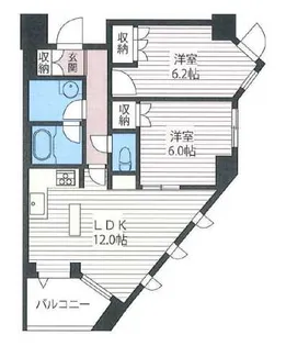 エスティメゾン北新宿【3階】の間取り