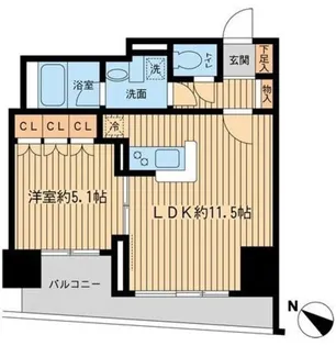 日本橋ファーストレジデンス【6階】の間取り