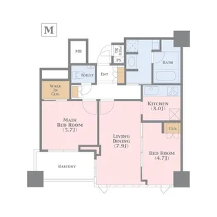 アルフレンテ【9階】の間取り