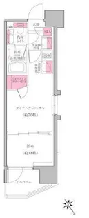 レジディア門前仲町プレイス【5階】の間取り