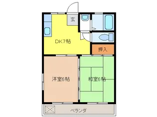 岩田コーポ【1階】の間取り