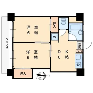 ペリエ中野【6階】の間取り