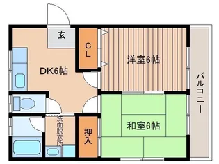 ファンシー中里B棟【1階】の間取り