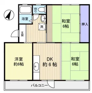 高津団地5街区15棟【3階】の間取り