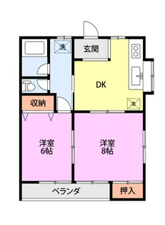 エスボアール【1階】の間取り