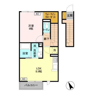 アップルベリー【2階】の間取り