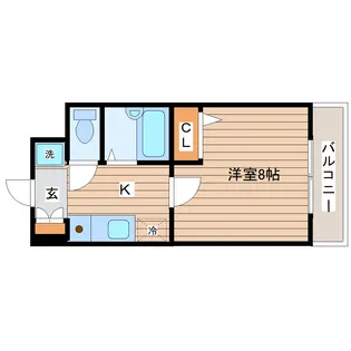 パレス仙台【4階】の間取り