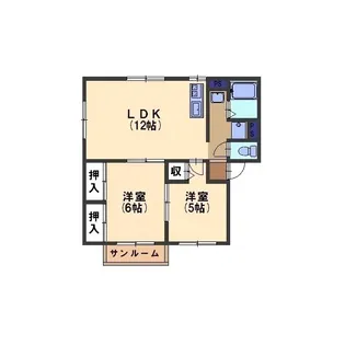 シティハイムクレストA・B【2階】の間取り