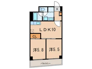 音羽サンハイツ【7階】の間取り