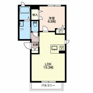 パルテンツァKOUYA【2階】の間取り