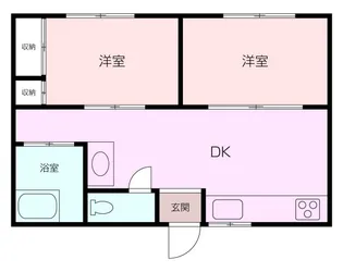 細貝アパート【1階】の間取り