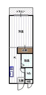ブラウンハイツ7【4階】の間取り