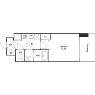 アドバンス新大阪ウエストゲート【9階】の間取り