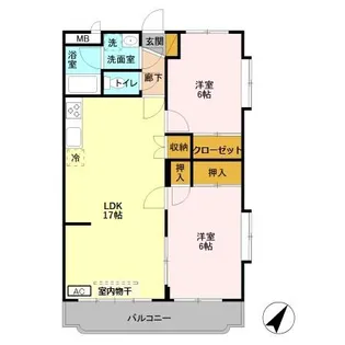 パレススリーゼ【1階】の間取り