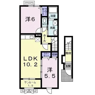 ショーケード【2階】の間取り