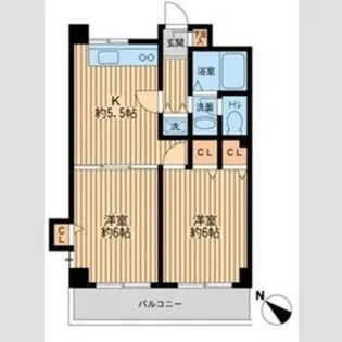 プライムアーバン新宿落合【2階】の間取り