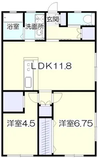 ブリリアント・ブルー【1階】の間取り