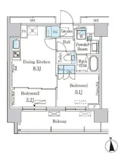 パークアクシス上野EAST【4階】の間取り