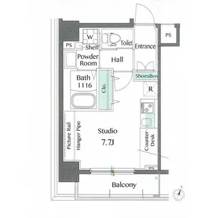 DUOFLATS東中野【2階】の間取り