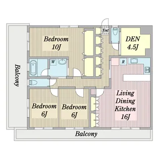 トレ・ベール【5階】の間取り