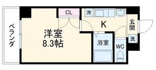 シャンヴェルジェ豊中I【1階】の間取り