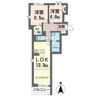 ゼブリナス元町【1階】の間取り